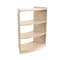 Flash Furniture Bright Beginnings Commercial Bow Front 3 Tier Wooden Classroom Open Corner Storage Unit, Natural MK-KE24077-GG - alternate 1
